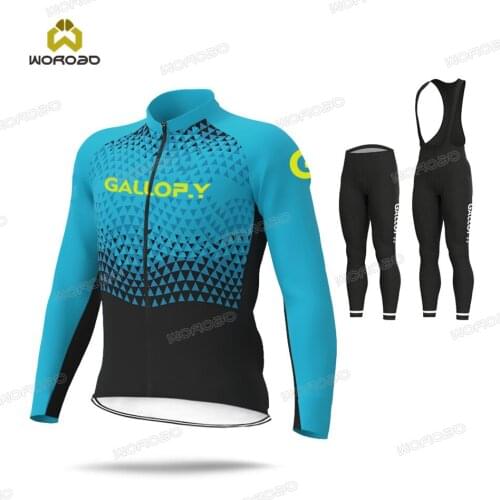 Team Long Sleeve Clothing 2020 Men Cycling Jersey Set Road Bike Training Suit Spring Autumn Bicycle Jacket Sportswear Breathable