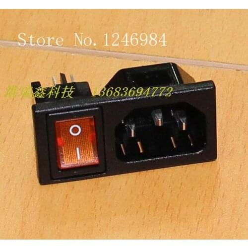 [SA]WINFOONG AC AC outlet triangle with a yellow card combination combo socket switch RF-2001--50pcs/lot