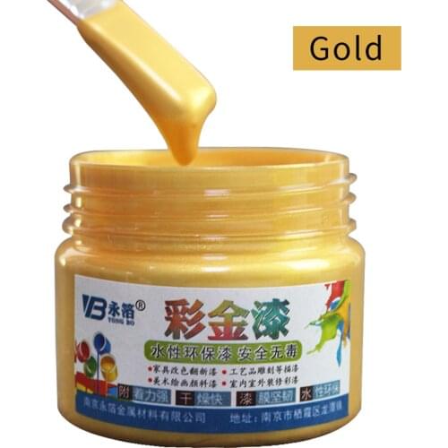 Gold Paint Wood Varnish Acrylic Paint Water-based Paint in Art Craft Wall Wooden DIY Paint for Wood 100ml Furniture Paint