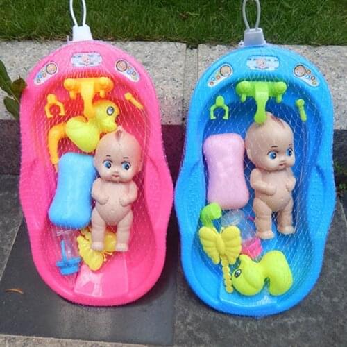 2021 Hot Sale Baby Doll Bath Time Set Girls Bath Tub Toys Games Kids Children Toy Christmas Birthday Gift