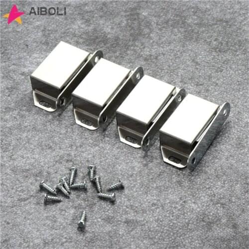 Stainless Steel Magnetic Cabinet Catches Push to Open Touch Kitchen Door Stop Damper Buffers With Screws For Hardware