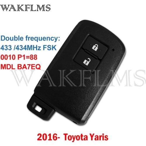 MDL BA7EQ For Toyota Yaris 2016 2017 2018 2019 2020 433/434MHz 0010 Board Keyless Proximity Smart Car Key