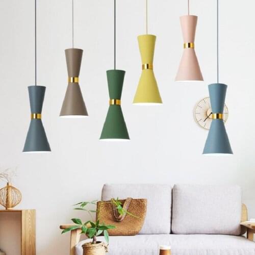 Nordic Minimalist drop light E27 LED iron Pendant Lights Home restaurant decor lighting lamp Bar Showcase spot light