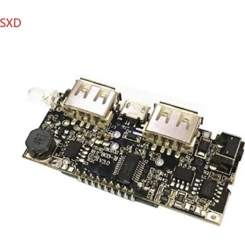 5pcs Charging treasure module mobile power boost DIY18650 lithium battery digital display dual USB output charging board