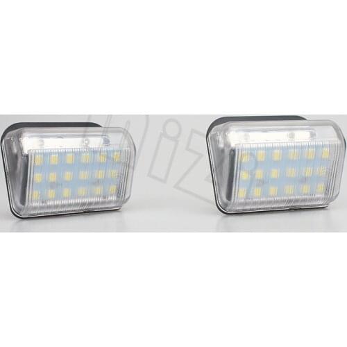 MZORANGE 2Pcs Car LED Number License Plate Light For Mazda 6 03- CX-5 13- CX-7 White SMD3528 12V LED Number Plate Lamp Bulb Kit