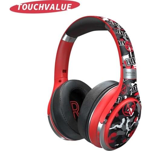 Over Ear Headphones Foldable Design Stereo Sound Wireless Graffiti Sport Game Earphones Bluetooth-compatible With Microphone