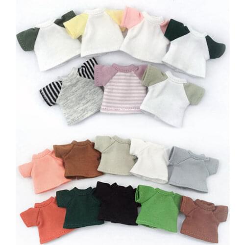 New ob11 Baby Doll Clothes Short-sleeved T-shir for Doll Clothes Accessories(ob11,obitsu11,Molly,1/12bjd doll)