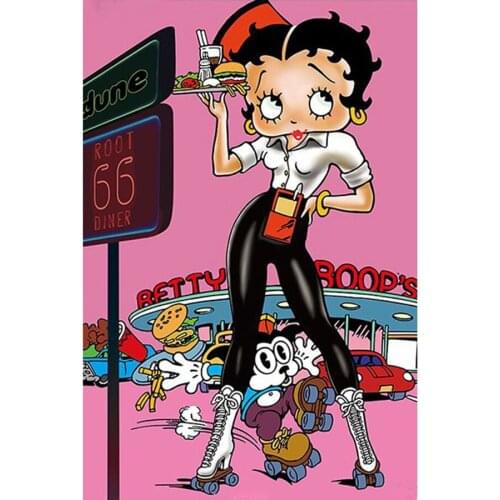 Brand new AB diamond 5D DIY diamond embroidery cartoon Betty diamond painting cross stitch mosaic home art decoration