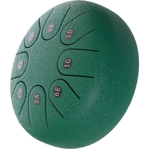 6" Handpan Tongue Drum Percussion Instrument & Present for Boys Girls Green