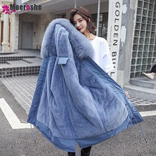 Thick Warm Parkas Female Outerwear Jacket Coat Women Winter 2021 Velvet coat Outerwear coat Oversized Women Faux Lambswool Fur