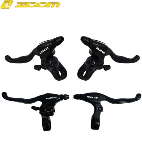 ZOOM Bicycle brake Lever MTB Road bike Aluminum alloy Bell Brake 2-finger Handle Folding bicycle hand brake for V brake C brake