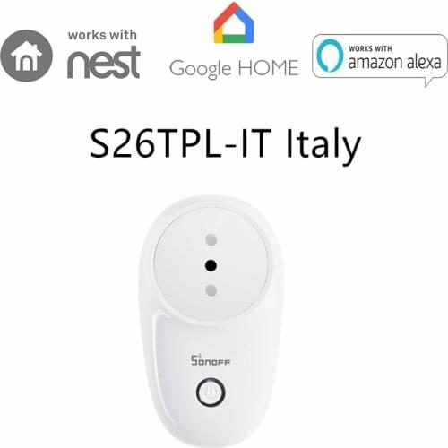 Sonoff S26 IT Version Smart Wifi Socket Housing Wireless Remote control plug,Compatible with Alexa,Control your devices