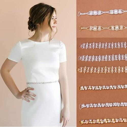 Bridal Belt Rhinestones Wedding Dress Belt Crystal Headband Bride Bridesmaids Sash with white Ribbon