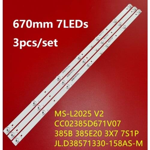 LED Backlight strip 7 lamp For AKIRA 39"TV 39LED01T2M CC02385D671V07 385B 385E20 3X7 7S1P MS-L2025