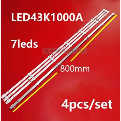 KDL-43JT662A LED Backlight strip 80CM 7LAMP 4PCS For Ko nka 43'' TV LED43K1000A 35023464 LED43E330C