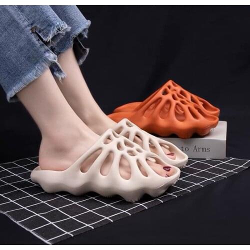 Youpin Cut-out Platform Slippers Women Men Fashion Beach Slides Soft Lovers Indoor Bathroom Slipper Ladies Home Floor Shoes