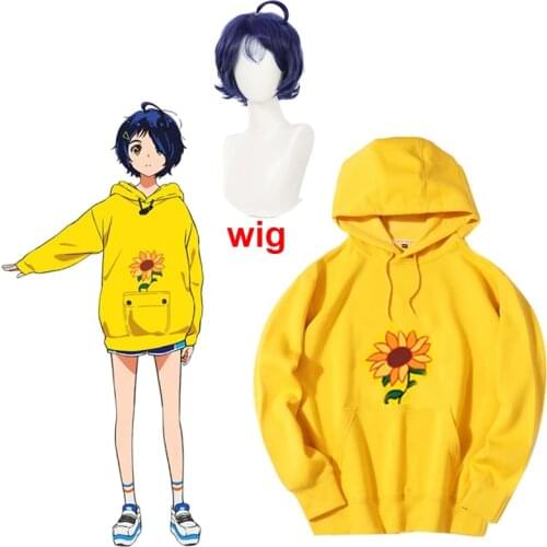 WONDER EGG PRIORITY Ohto Ai Hoodie Pullover Yellow Sweatshirt Anime Cosplay Halloween for Men Women Unisex Casual Suits