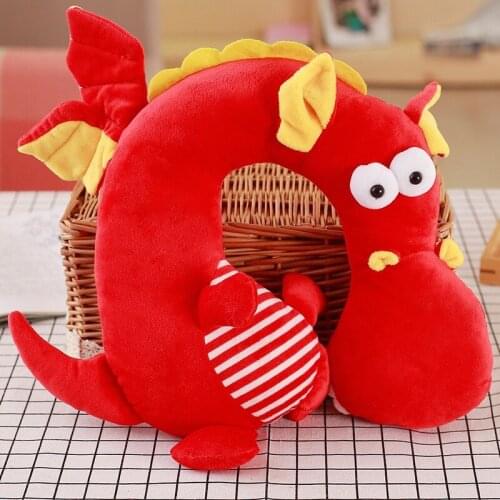 Cute Cartoon Animal U-shaped Memory Travel Pillow Neck Support Headrest for Adults and Children Office Car Airplane Sleep