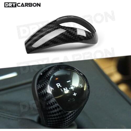 Carbon Fiber for BMW 1 2 3 4 5 Series F20 F30 F31 F32 F33 Stickers Car Gear Shift Knob Cover Sticker Interior Trim Accessories