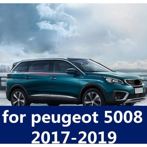 High quality stainless steel Car window trim strip glass frame protection Article car Accessories for peugeot 5008 2017-2019