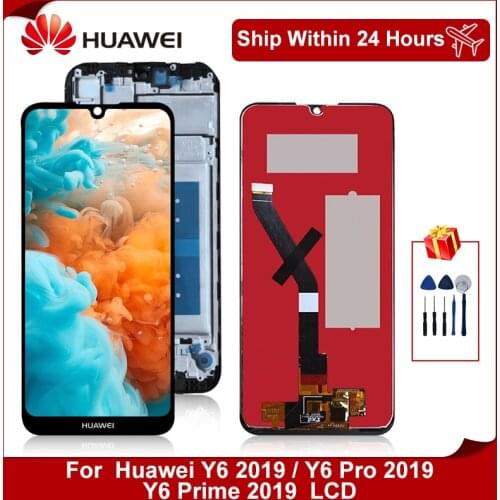 6.09" LCD For Huawei Y6 2019 Display LCD Y6 Pro 2019 Y6 prime 2019 Touch Screen Digitizer With Frame For MRD-LX1N Assembly Part