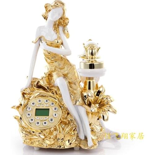 Sexy beauty gold European retro phone