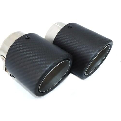 Exhaust pipe modified carbon fiber forged twill matte material exhaust tail throat 304 sandblasted matte style 120mm DZ017