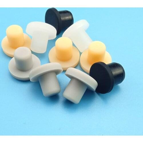 10pcs Silicone rubber T type Sealed Caps Male Plug Stopper 5.5mm 5.8mm 6mm 6.3mm 6.5mm Round Test Tube end caps Hole Masking