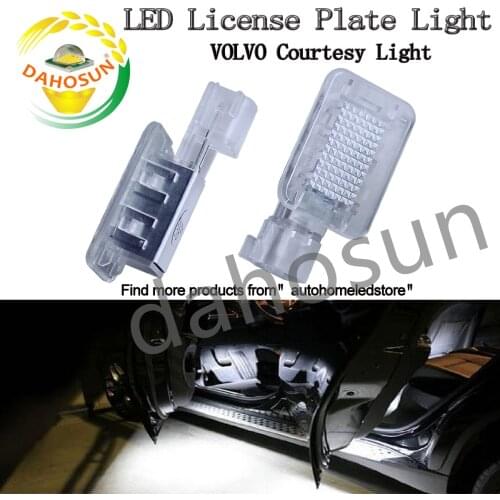2Pcs White LED Door Welcome Light Courtesy Lamp Footwell Under Door Light For Volvo XC90 S60 S80 V70N XC70 S60N V60 C30