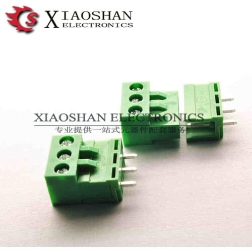 20pcs/Straight needle HT5.08-3P Foot pitch:5.08mm Plug+socket Connector A set