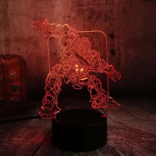 3D Lamp Action Ratchet Transformer Autobots Ambulance Robot Optimus Desk Lamp Night Light Luminaria Christmas lamp for Boy Kids