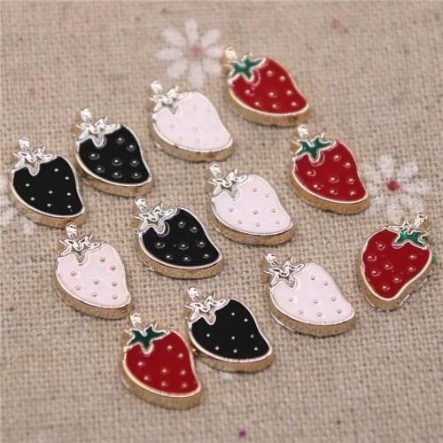 50pcs 9x15mm plastic strawberry flatback decoration small craft scrapbook accessories