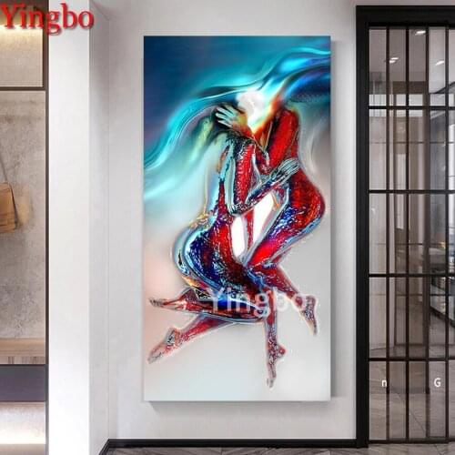 5D Diy Diamond Painting Abstract sexy couple kissing Full Square New Arrival Diamond Mosaic Cross Stitch Embroidery Home Decor