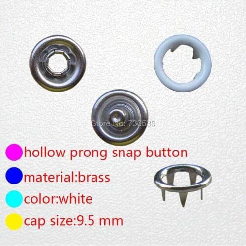 Free shipping 10000sets high-quality white paint babys five prongs snap button childrens garments button