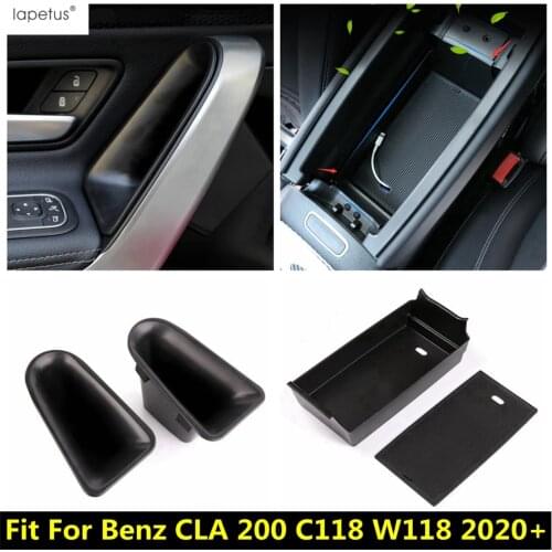 Side Car Door / Center Control Armrest Storage Box Gap Plate Cover Trim Interior For Mercedes-Benz CLA 200 C118 W118 2020 2021