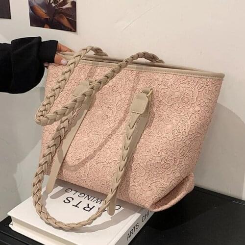 Large Tote bag with Woven Shoulder strap 2021 Summer New High-quality Canvas Womens Designer Handbag Luxury brand Shoulder bag