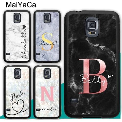 PERSONALISED Grey Marble initials name Case For Samsung A21S A20e A71 A51 A10 A40 A50 A70 Galaxy S20 Plus S10 S9 Note 20 Ultra