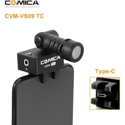 Comica CVM-VS09 TC Cardioid Microphone Smartphone Microphone with TYPE-C jack Rotatable Wireless Mic for Huawei P30 pro Android