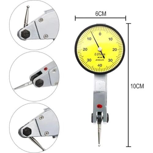 0-0.8mm Precision Dial Indicator Lever gauge 0.01mm WITH Jewel head Lever Dial Test Indicator Gauge Scale Meter