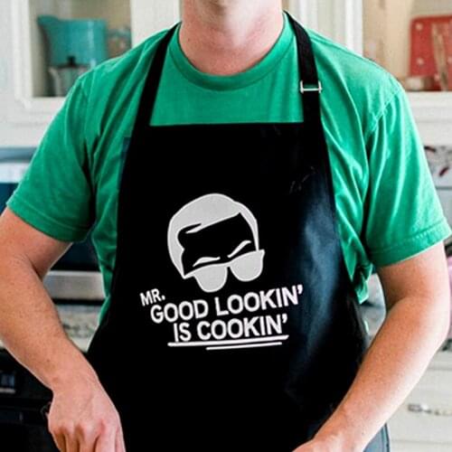 Customized Funny Apron for Men,Old dad,old brother apron,Personalized Mr Good Lookin is Cookin,BBQ Chef Dad Birthday Grill Gifts