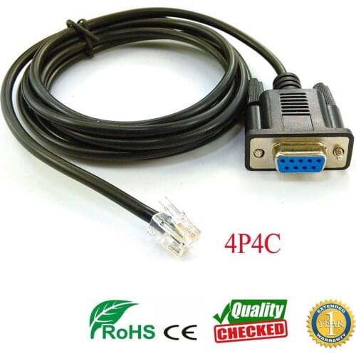 Db9 rs232 to rj11 serial to rj12 cable for serial rs232 pc link cable