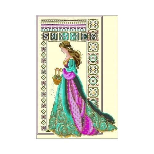 LL56 Celtic Summer Counted Cross Stitch 11CT 14CT 18CT Cross Stitch Kits Embroidery Needlework Sets