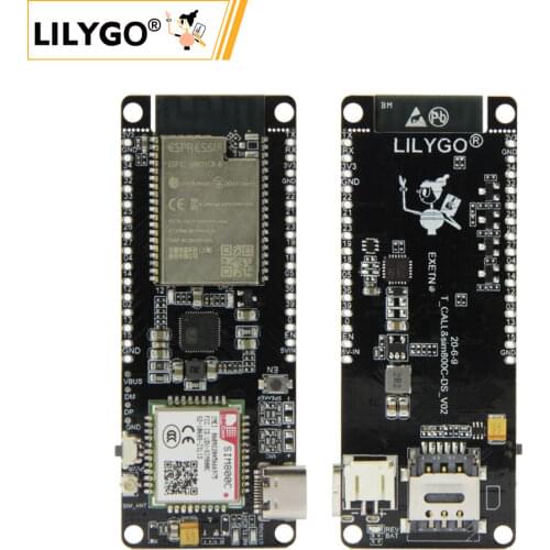 LILYGO® TTGO T-Call&SIM800C-DS V02 ESP32 WIFI Bluetooth Nano Card Slot SIM800C Module Development Board Hardware