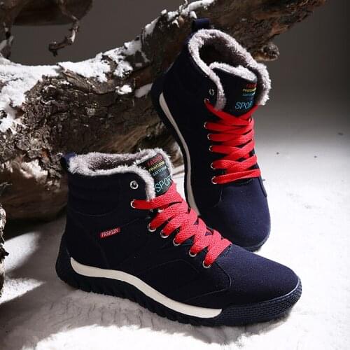 Men Boots Plus Size 48 Mens Winter Shoes Warm Fur Snow Boots 2019 Classic Winter Sneakers Ankle Winter Boots Shoes Men Footwear