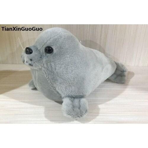 About 25cm cartoon seal plush toy gray sea lion soft doll,baby toy birthday gift h1270