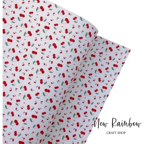New Rainbow 30X138CM roll Fruits & Desserts Pu printed faux leather bow making material, DIY crafts, earrings, home deco use