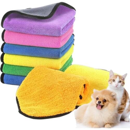 New Absorbent Towels for Dogs Cats Fashion Bath Towel Nano Fiber Quick-drying Bath Towel Car Wiping Cloth Pet Supplies