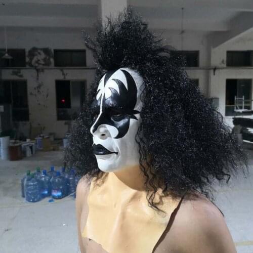 New Kiss Gene Simmons Lead Singer Mask Halloween Horror Mask Crazy Music Festival Mask Halloween Masks Cosplay
