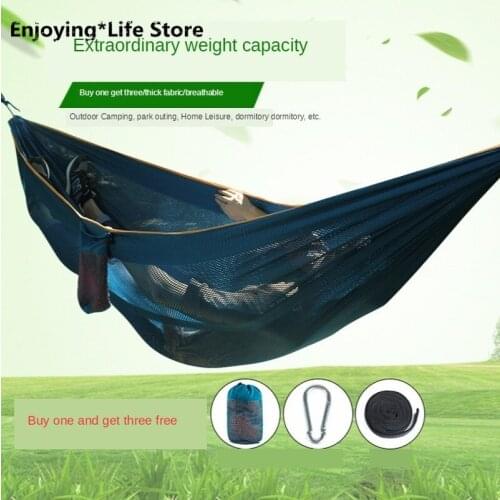 New Outdoor Hammock Single Double Swing Color Matching Breathable Anti-rollover Hammock 270*150