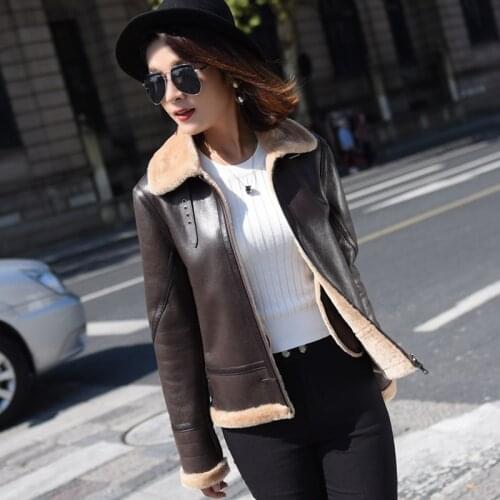 Real Coat Winter Genuine Leather Shearling Jacket Women Short Wool Fur Coats Abrigos Mujer Invierno 2020 LL0029 KJ3133